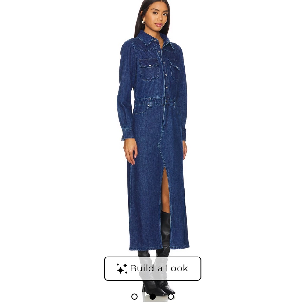 Steve Madden Blue Denim Midi Dress